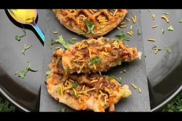 Rava Toast Waffles Recipe | Breakfast Recipe | Healthy Breakfast Recipe | sooji Toast Recipe
