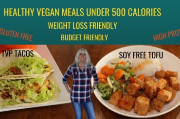 HEALTHY VEGAN MEALS UNDER 500 CALORIES/HIGH PROTEIN