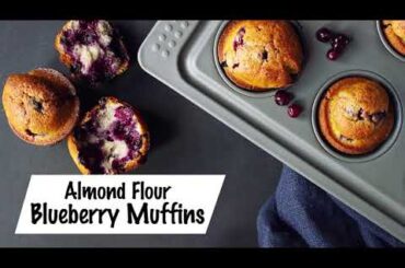 Healthy Almond Blueberry Mini Muffins | Easy Vegan Muffins Recipe