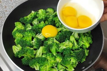 Broccoli with eggs it's so delicious and healthy recipes at home