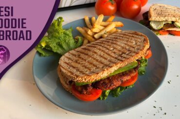 Grilled Chicken Sandwich Recipe w/ sauce & Veggies |  Juiciest Quick & Healthy