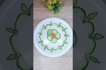 Cucumber carving ideas l Salad Cutting ideas l Vegetable art #cookwithsidra #diy #crafts #saladart