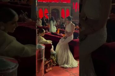 Sara Ali Khan's FUN banter with mom-to-be Deepika Padukone at Anant Ambani's pre-wedding #shorts