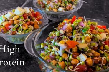 protein salad Protein chaat recipe healthy salad recipes Healthy chaat recipes for weight loss