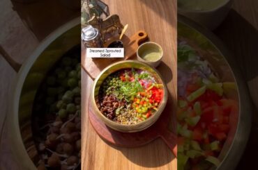 Steamed Sprouted Salad | Recipe in comments #recipe#sprouts#salad#healthy#shorts