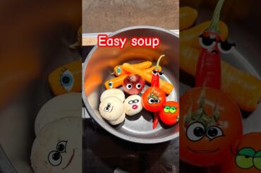 Easy soup/ 10 minute homemade soup/ Red beans soup #shorts #stopmotion
