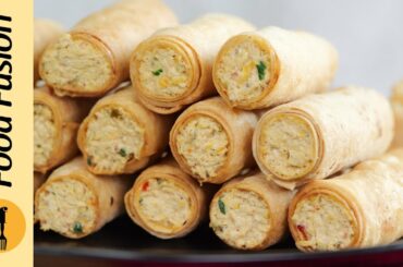 Samosa Roll with Creamy Chicken Filling - Iftar Recipe Idea by Food Fusion