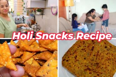 Holi Snacks Recipe | Kids Lunch Box Idea | Healthy Sprout Paratha