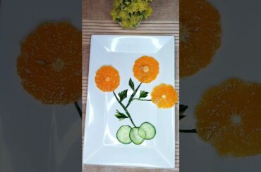 How to Carve Fruit Very fast? Orange Cutting Designs #fruitcuttingskills #art #cookwithsidra #diy