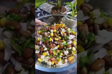 Healthy Salad With Rajma And Sweet Corn|Chatpata Chakna#weightloss#yutubeshorts #@chefsubbu#shorts