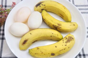 Just Add Eggs With bananas-Its So Delicious! Simple Breakfast Recipe! Healthy, Cheap & Tasty Snacks