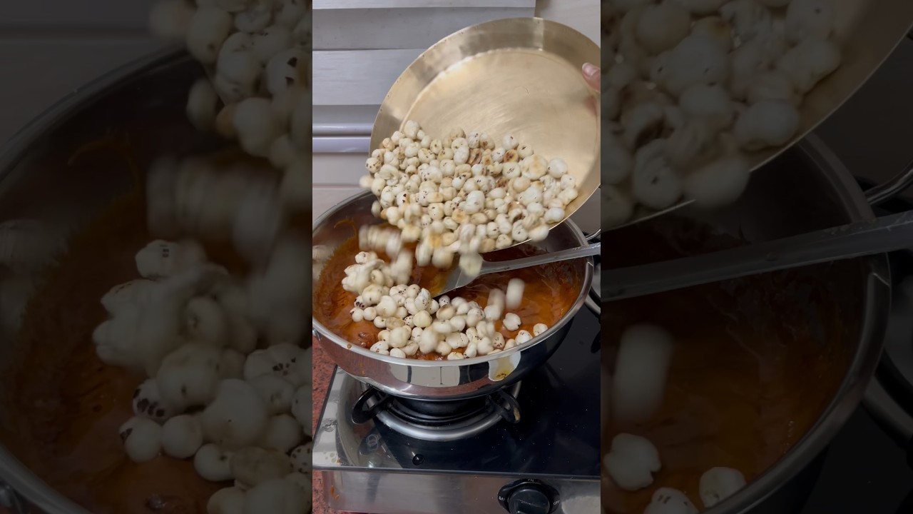 Makhana Jaggery Recipe | Gud makhana | Healthy Snacks for sweet cravings #shorts #shortsfeed Makhana Jaggery Recipe | Gud makhana | Healthy Snacks for sweet cravings #shorts #shortsfeed