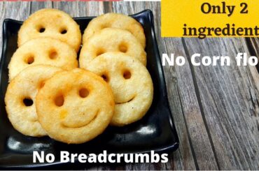 2-ingredients potato smiley recipe | healthy snacks for kids | Tiffin Triangle