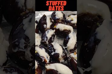 Stuffed Dates Recipe #dates #cream #shorts #healthy #datesrecipes