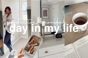 6AM PRODUCTIVE DAY | Whole Foods haul, healthy Twix recipe, rearranging my office, & new home decor!