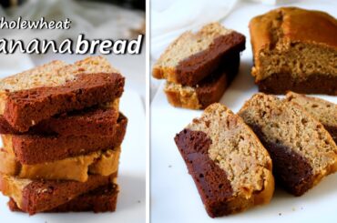 Whole Wheat Banana Bread Recipe | No Egg, No Maida | Healthy Chocolate Banana Bread