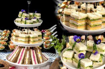 How to Make Tea Sandwiches. Sandwich recipes with guacamole, beetroot hummus and shrimp paste