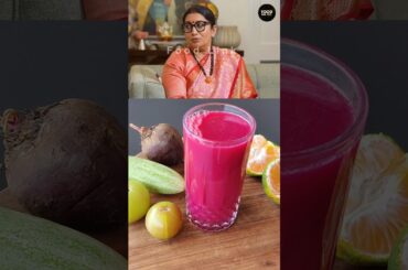 Politician Smriti Irani's Healthy Veggie Juice Recipe #shorts