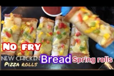 5 minute healthy snack recipe!bread snack Recipe!Instant evening snack!Chicken cheese rolls!