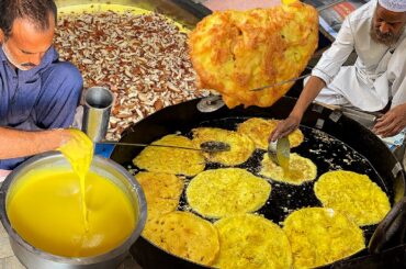 NEVER SEEN BEFORE Rajasthani Rabdi MALPUA Recipe | Ramadan Street Food Healthy ALMOND EGG MALPUA