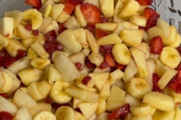 "1-Minute Fruit Chaat Quick & Easy Recipe |Fruit Fusion| Healthy| Unlocking Vitamins