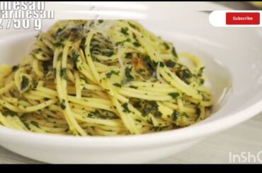 spaghetti AGLIO E OLIO || tasty and healthy recipes #youtube