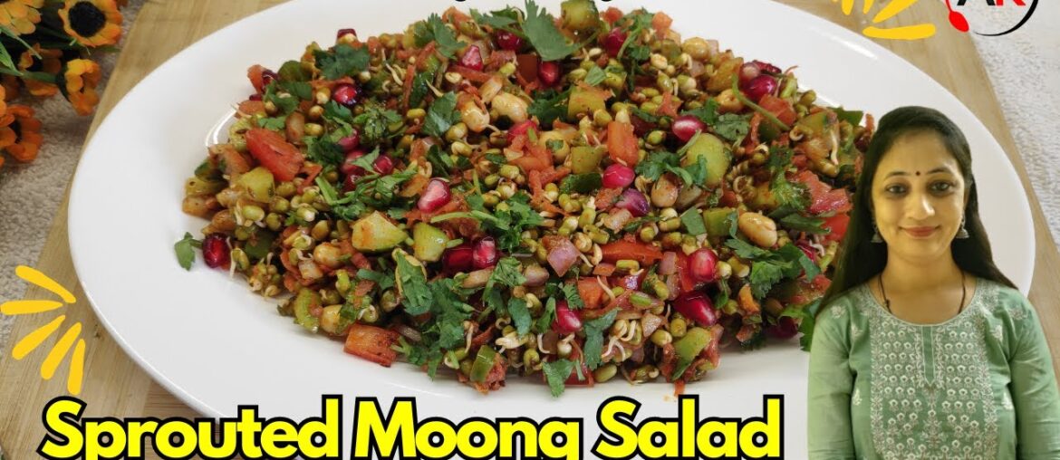 Diabetic Friendly Sprouts Salad Recipe - Healthy Weight Loss Recipe - Moong Bean Sprouts Salad