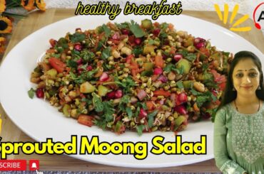 Diabetic Friendly Sprouts Salad Recipe - Healthy Weight Loss Recipe - Moong Bean Sprouts Salad