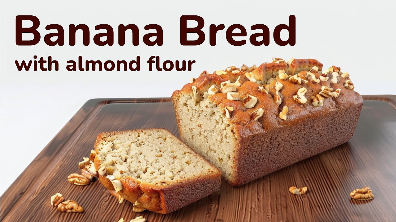 Banana Bread simple recipe with almond flour | how to make easy healthy cake Banana Bread simple recipe with almond flour | how to make easy healthy cake