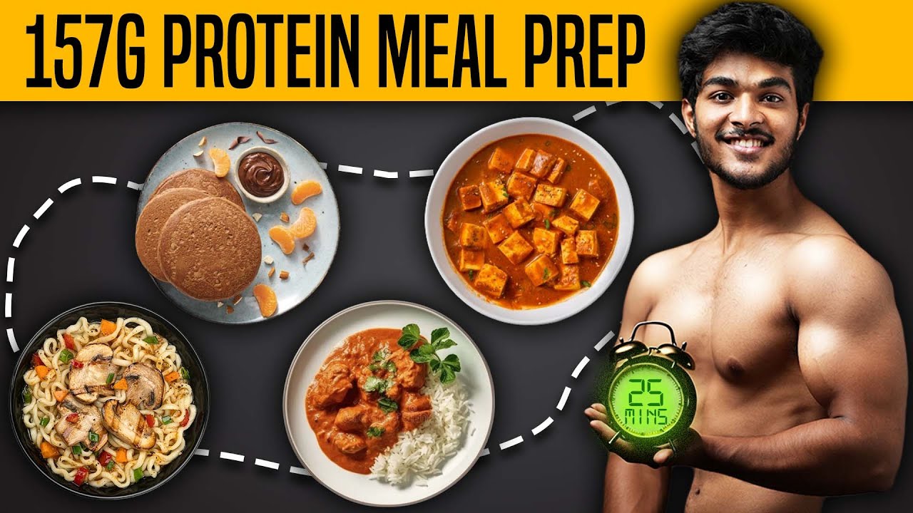 My Easy High Protein Full Day Meal Prep in 25 Minutes (157 Grams Protein!) My Easy High Protein Full Day Meal Prep in 25 Minutes (157 Grams Protein!)