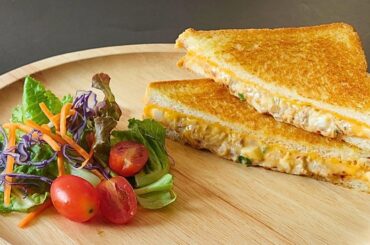 Easy Bread sandwich Recipe| Healthy Tuna & Egg Grilled Cheese| Delicious Breakfast Recipe