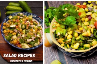 Salad Recipes | 6 types of Salad recipes | Healthy dinner recipes | Sharanya's Kitchen | Vegetarian