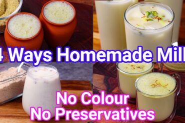 4 Types of Milk Beverage Recipes at Home - Both Cold & Hot Beverage | Healthy Milk Based Beverages