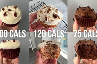 3 High Protein, Low Calorie Cupcake Recipes! Red Velvet, Chocolate, Carrot