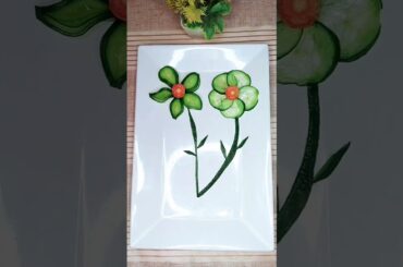 Cucumber cutting Designs l Salad art l Vegetable Cutting ideas #art #cuttingfruit #cookwithsidra