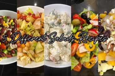5 Different Salad Recipes || Healthy Recipes for Iftaar || Healthy and Delicious Salads Recipes