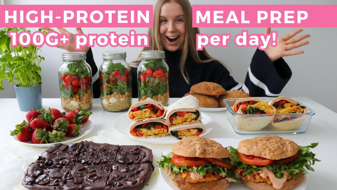 Easy, Healthy & High protein Meal Prep | 100G+ protein per day! Easy, Healthy & High protein Meal Prep | 100G+ protein per day!