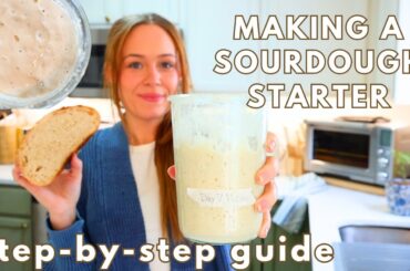 My Easy GUIDE To Making A SOURDOUGH STARTER | How To Make A Sourdough Starter from scratch