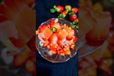 Strawberry salad recipe|#shorts @GreatIndianAsmr @VillageCookingChannel