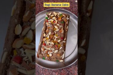 Ragi Banana Cake | Healthy Sugarfree Cake #datescake #cake #shorts #youtubeshorts #holi