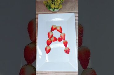 A Letter Art l Fruit art l Fruit carving ideas #cookwithsidra #art #diyideas #vegetableart #diy