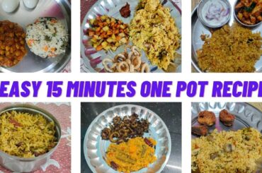 6 Easy Indian Lunch Combo/High Protein one Pot Rice/Healthy Lunch Box Recipes Tamil/One Pot Recipes