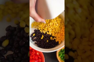 Corn & Black Bean Salad! So Easy! #recipe #healthyrecipes