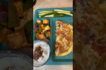 Day-1 | Try this recipe | Egg Omelette | Healthy Dinner for Husband | #viral #reels #food #shorts