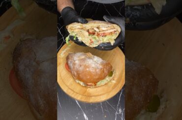 Roasted chicken sandwich with healthy sauce #cooking #short