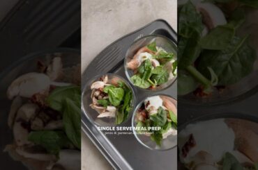 EASIEST meals ever: single meal prep glass bowl bake #weightloss #mealprep