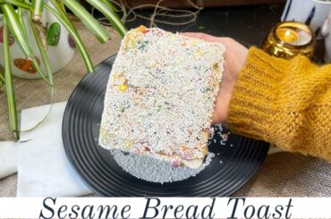 SESAME SEEDS Masala Bread Toast/Quick,Healthy & Easy Tiffin/Breakfast IDEA| Sesame Seed Prawn toast