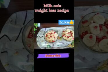 Quick & easy weight lose recipe| milk oots | instant healthy breakfast recipes  #shorts