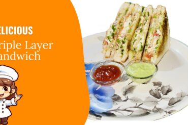 Triple Layer Sandwich Recipe || New Healthy Breakfast Recipe