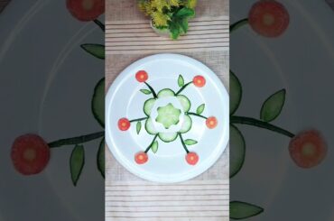 vegetables cutting designs l Cucumber salad art #cuttingfruit #art #cookwithsidra #shorts #carving